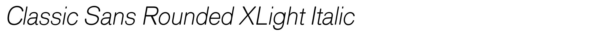 Classic Sans Rounded XLight Italic image